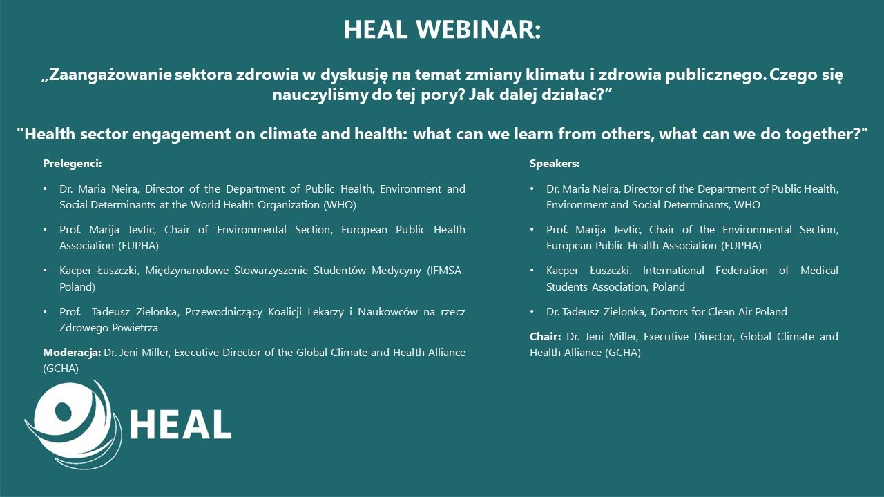 Webinar: Health sector engagement on climate and health (Polish version)