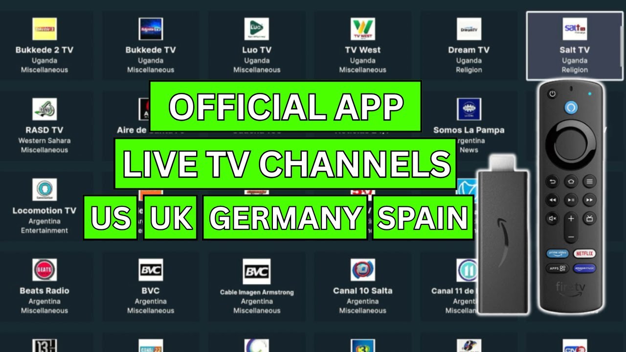Stream Live Channels From US, UK, Germany & Spain FREE on Firestick!