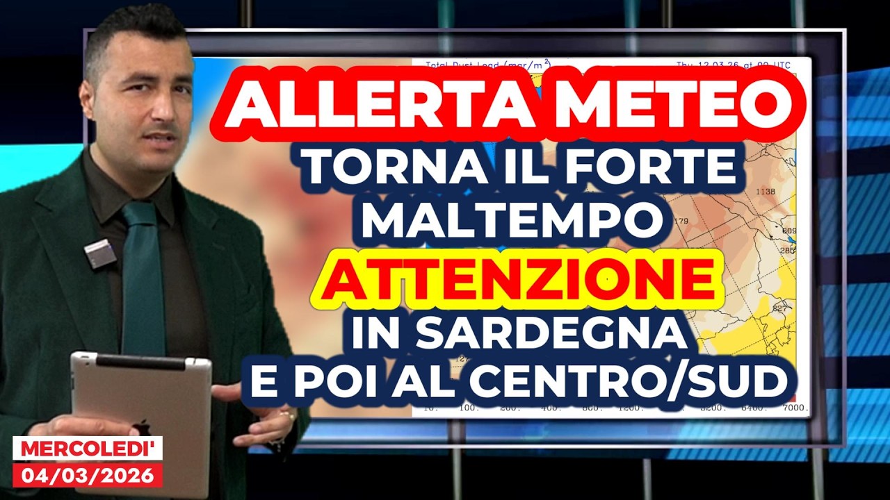 Allerta Meteo, torna il forte maltempo sull'Italia: attenzione in Sardegna e al Centro/Sud