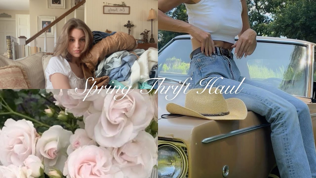 Spring Thrift Haul *pinterest inspired* (70s, 90s, 2025 fashion trends)