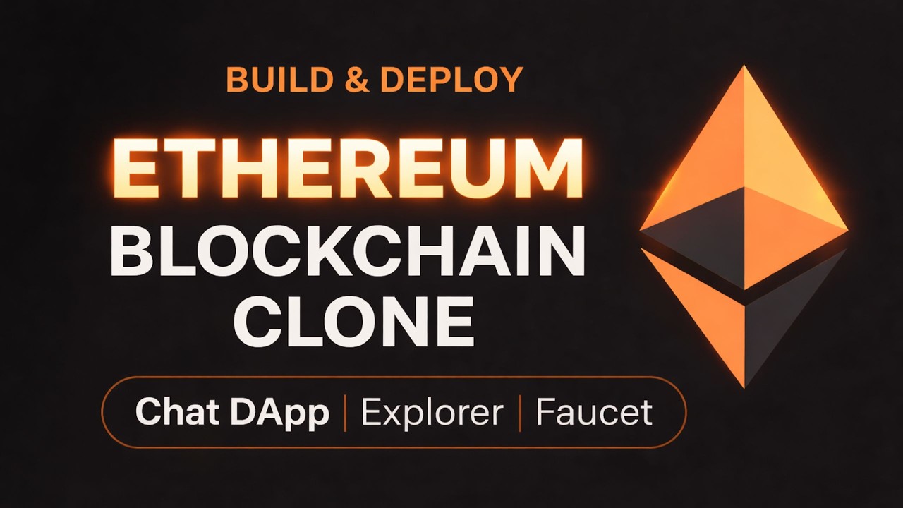 Build and Deploy an Ethereum Blockchain Clone from Scratch | Chat DApp, Block Explorer, Faucet Token