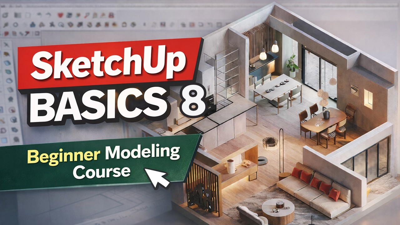 스케치업 기초-8 | 처음 배우는 분들을 위한 강의(그룹&반전을 이용한 모델링) ☞ SketchUp Basics | A Beginner’s Guide to Modeling