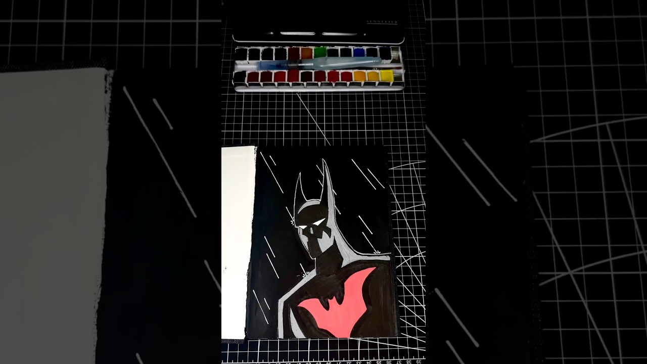 Batman Beyond in Acrylic and Ink #batman #batmanedit #art #batmanbeyond #redhood #jasontodd
