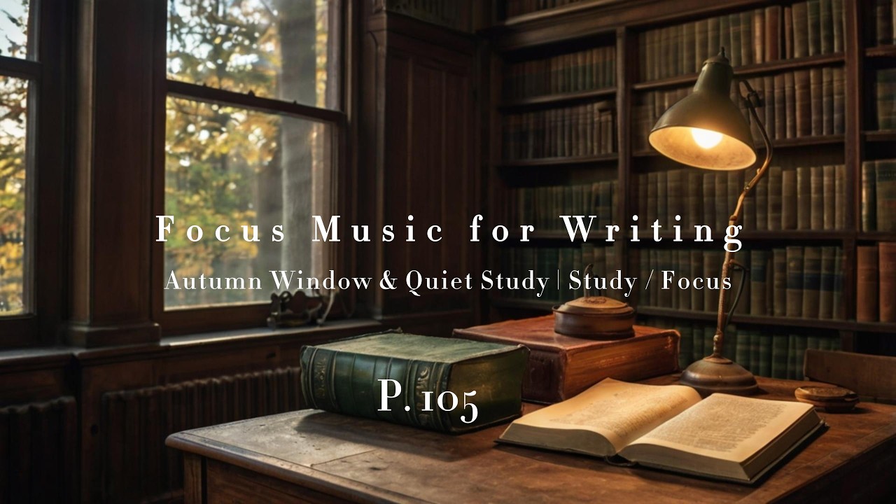 📚 Focus Music for Writing | 🍂 Autumn Window & Quiet Study | 📚 Study / Focus