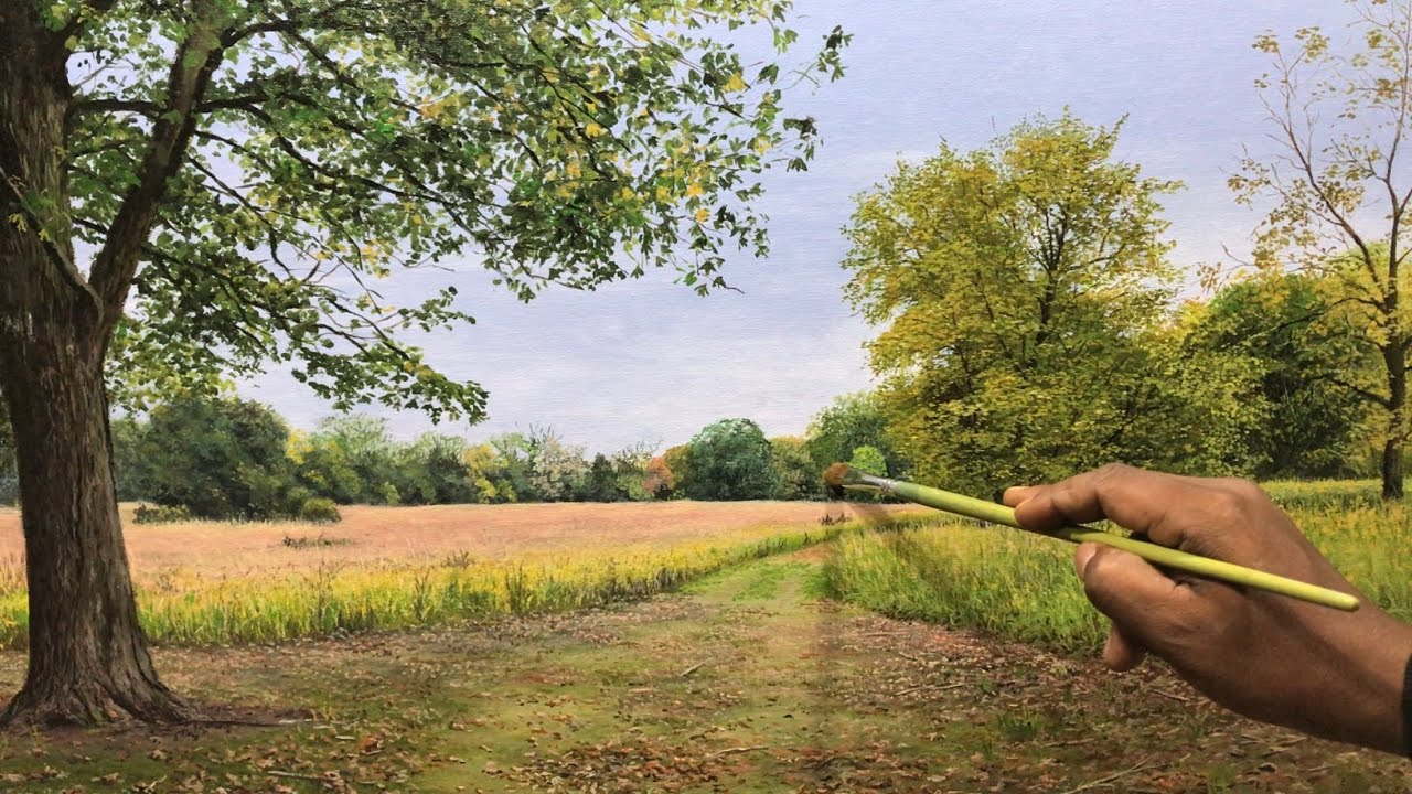 Painting a Beautiful Landscape With Acrylic | Time-lapes | #50