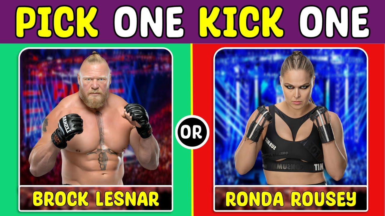 Pick One And Kick One:- WWE Men Vs Women Wrestlers Challenge 💪👊