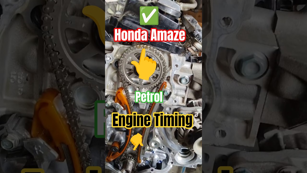 Honda Amaze petrol engine timing #engine #timing #honda #hondaamaze #car #shorts #viral #trending 🚗