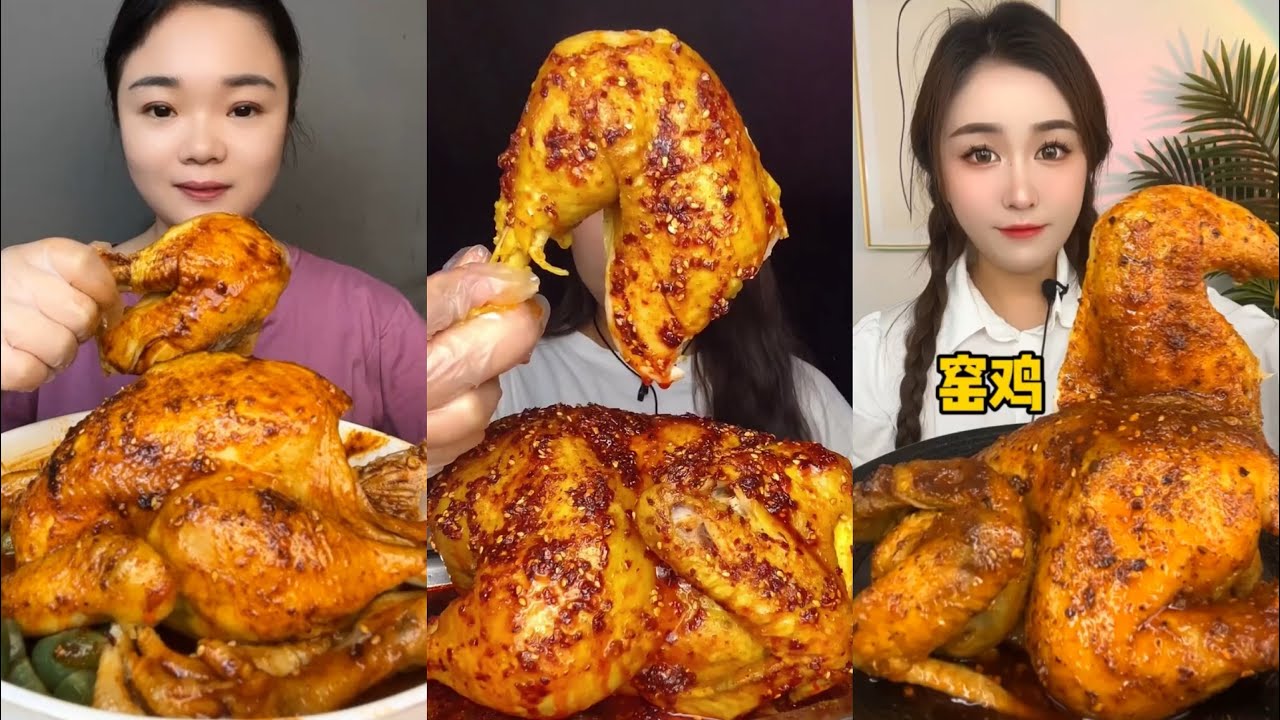 Eating Spicy Whole Chicken 🍗 ( eating chewy sounds ) Soslu Tam Tavuk Yeme ASMR