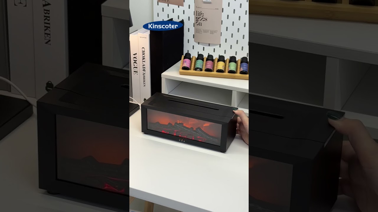A New Popular Usb Fireplace-Style Aromatherapy Diffuser With Seven Color Light Humidifier