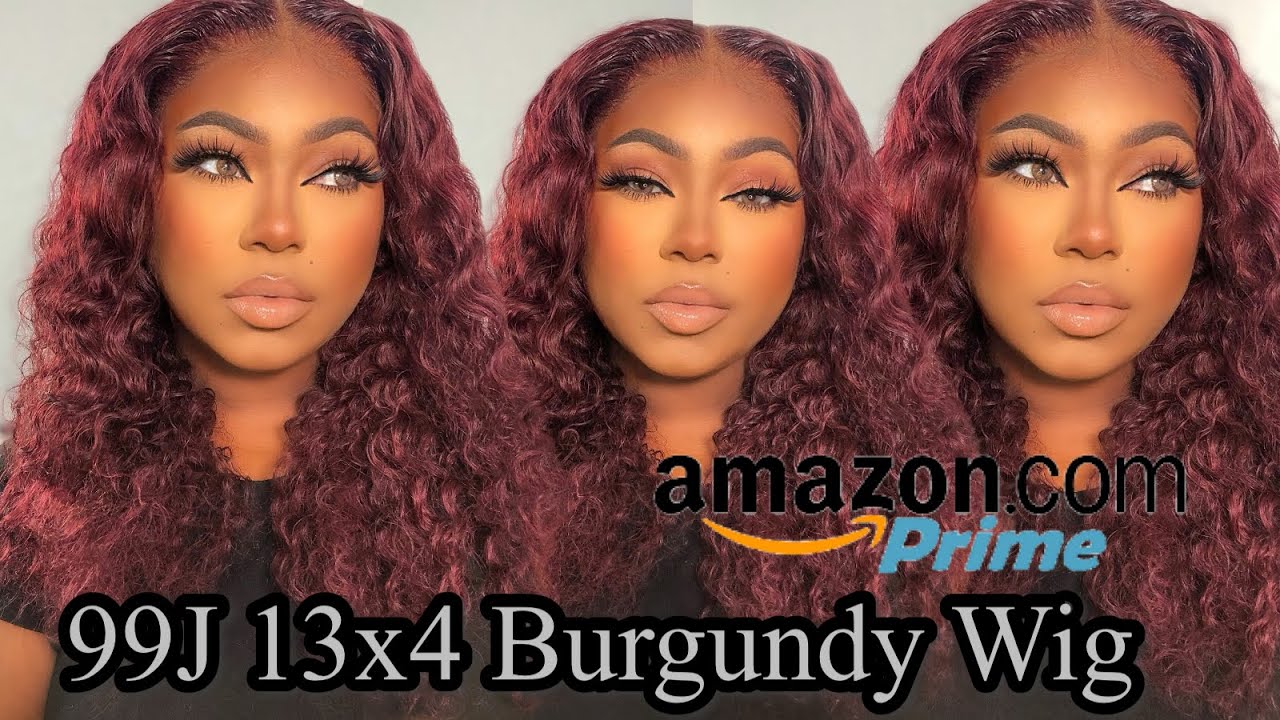 Amazon Prime 99J Deep Wave Lace Frontal Wig  ft Domiso Hair