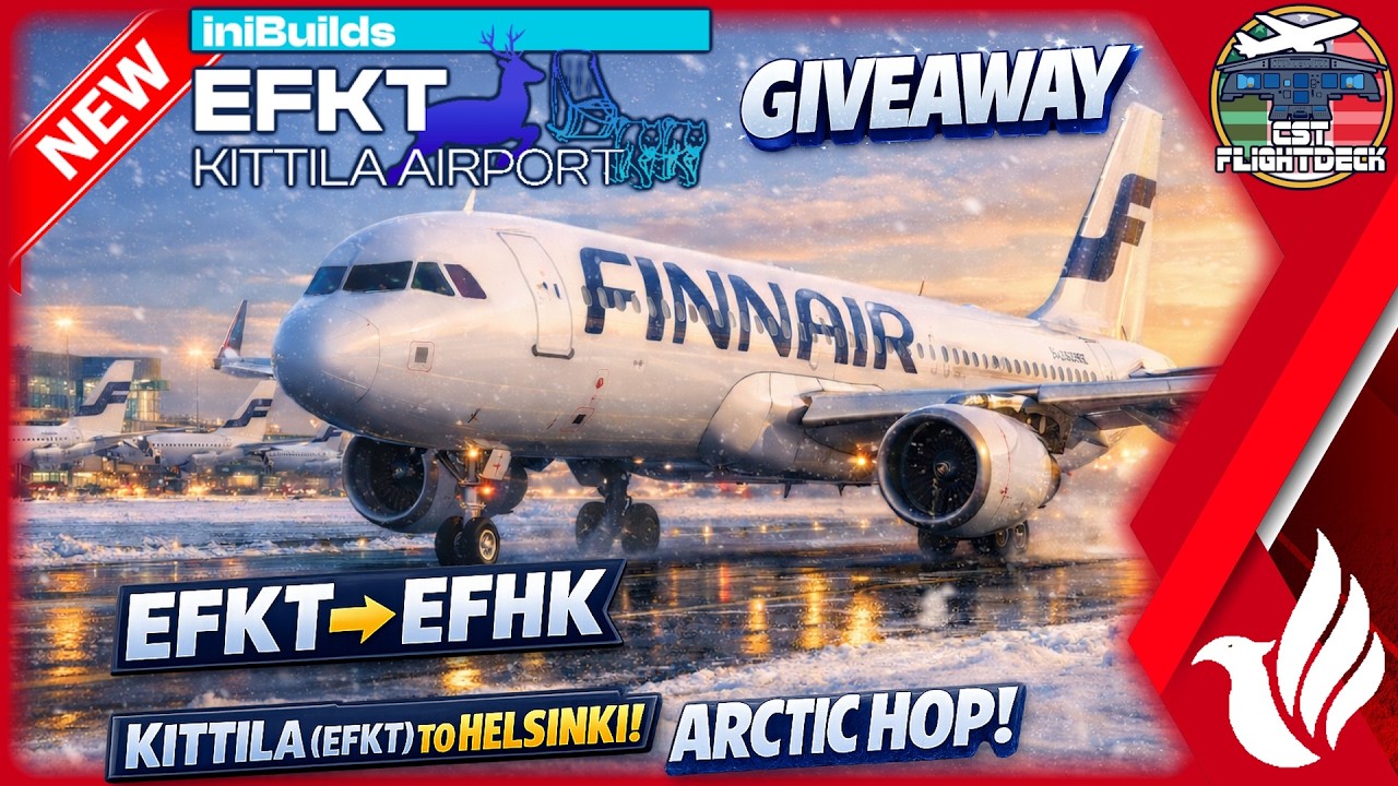 MSFS2024 Fenix A321 Finnair Arctic Hop ❄️ Kittilä (EFKT) → Helsinki (EFHK) Round Trip + GIVEAWAY!