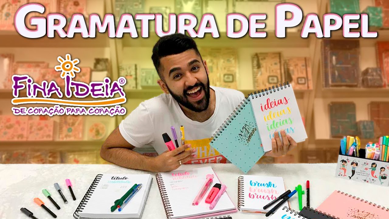Gramatura de papel: tudo o que você precisa saber! Paper test e Lettering com o Letras do Lucas