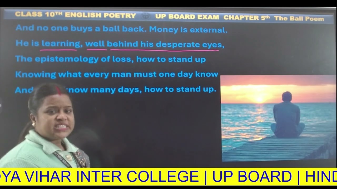 The Ball Poem | English L-5 | Class-10 | Hindi Medium | NCERT syllabus