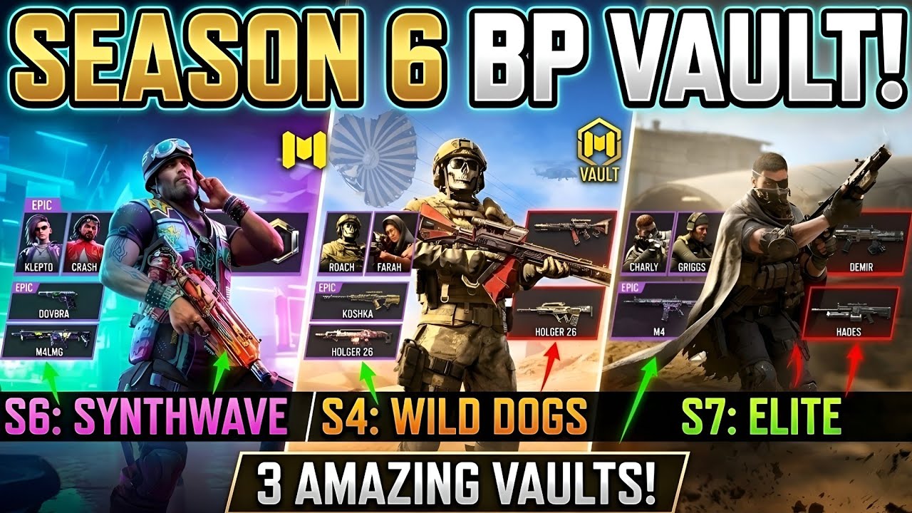 Codm NEXT Season 6 BP Vault | Synthwave, Wild Dogs, Elite of the Elite