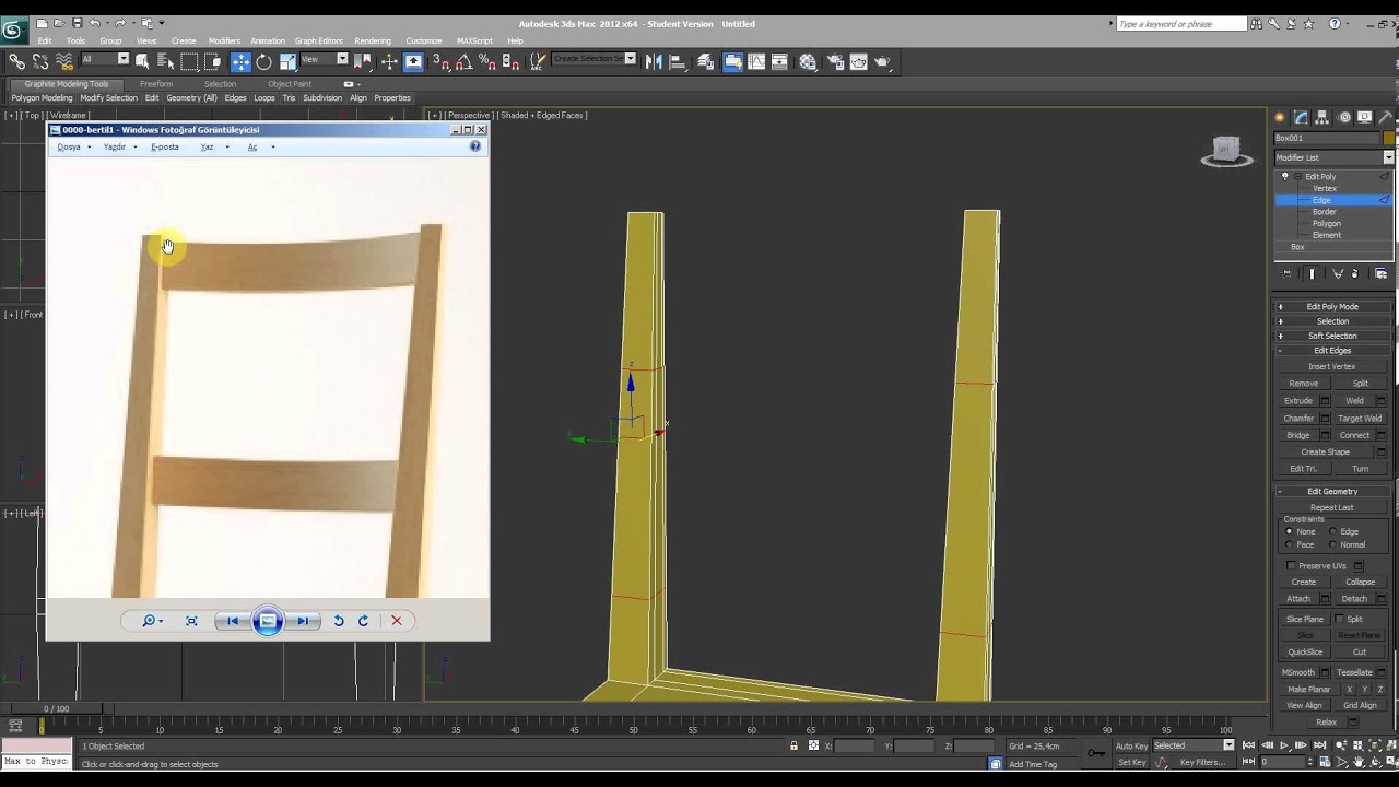 3Ds Max Tutorial 1 Sandalye Yapımı (Chair Modelling)