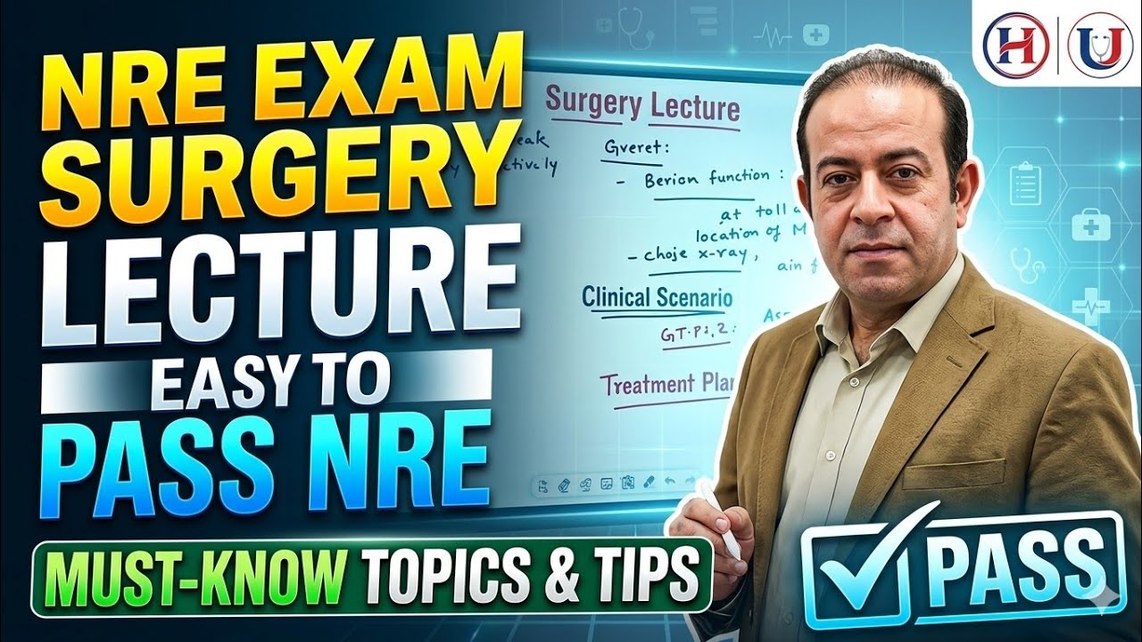 Surgery Lecture 3 for NRE Step 1 || NRE Exam || PMC Pakistan Medical Commission || Dr Sadiq Ali