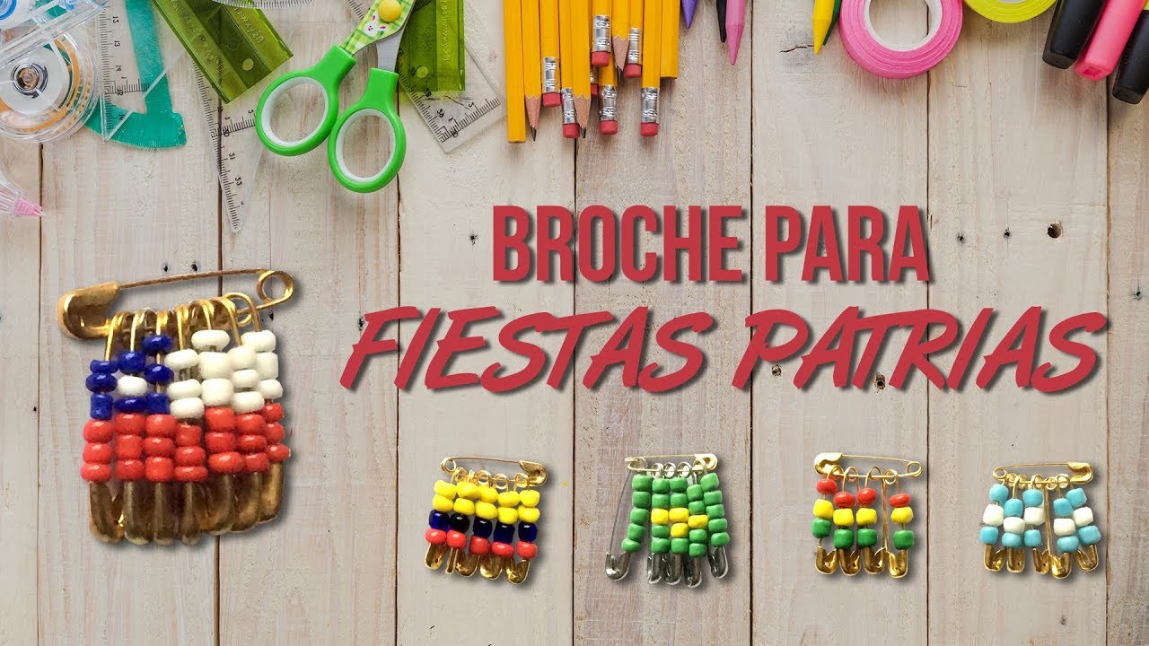 Manualidades Fiestas Patrias Chile / Colgante de Bandera