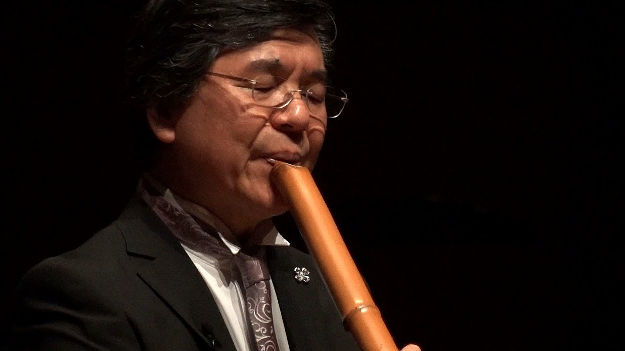 『野村峰山さん人間国宝に』おめでとうございます💐　尺八：野村 峰山（都山流尺八竹琳軒大師範）　山本邦山（作曲）　「甲乙」　かんおつ　三重県　川越町出身　 videopage.net