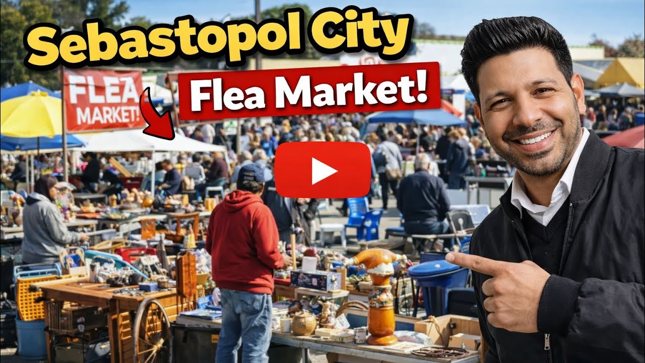 Today I’m visiting the Sebastopol City Flea Market in California.
