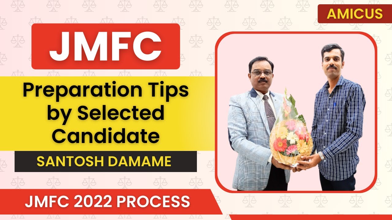 JMFC Preparation Tips by Selected Candidates | Santosh Damame Interview | Amicus Law Academy