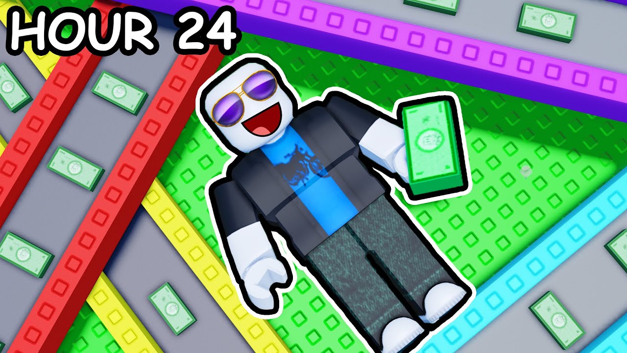 Spending 24 HOURS making BILLIONS in Roblox tycoons...