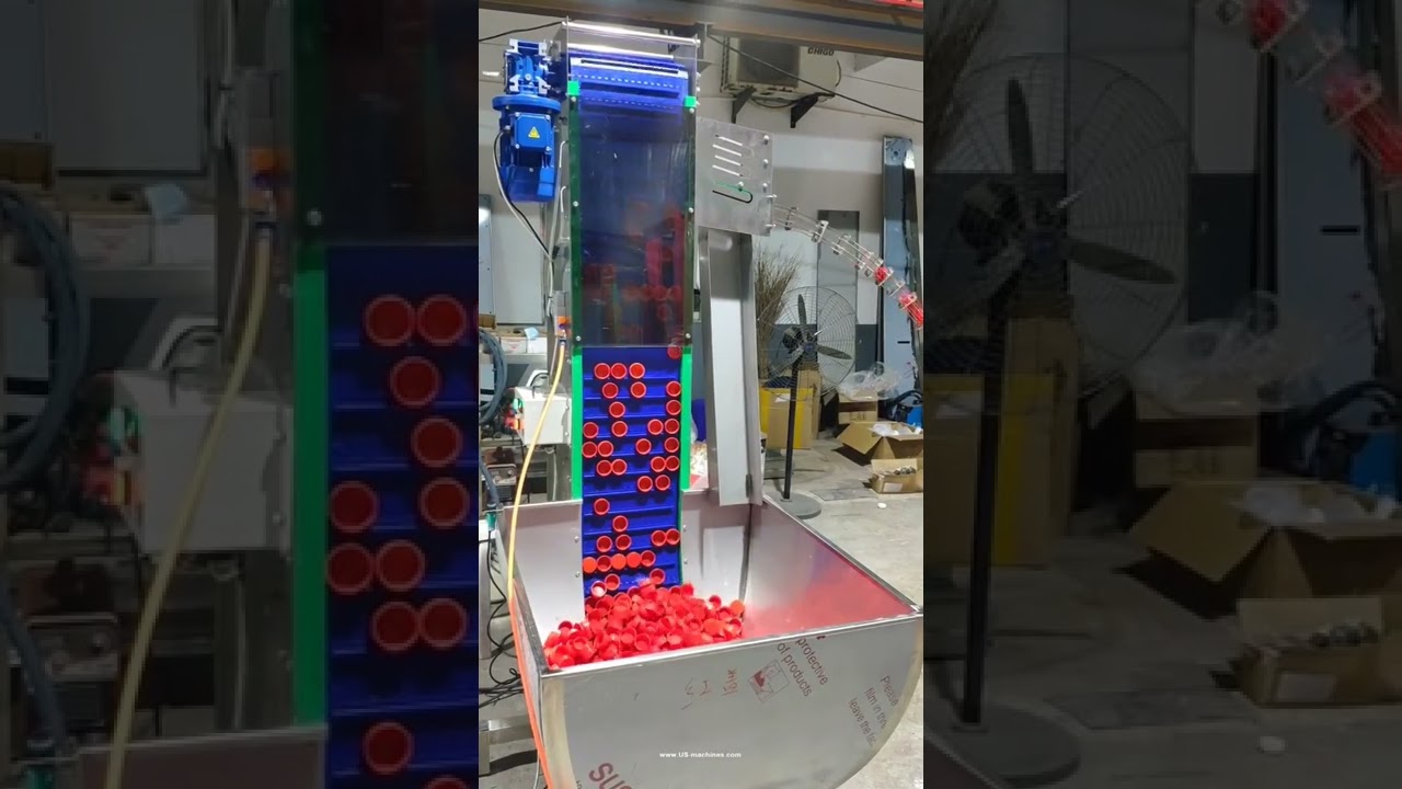 Bottle cap elevating lifting sorting feeding machine plastic cap sorting system