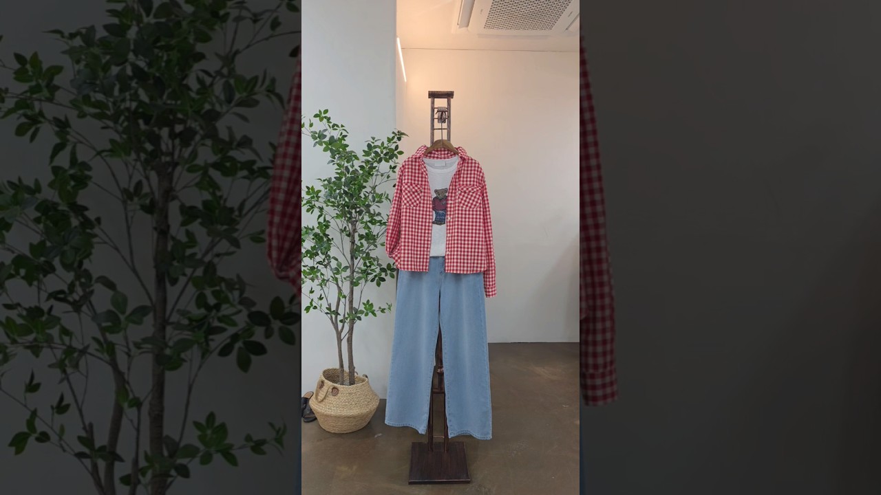 260228 포켓 체크면남방 #fashion
