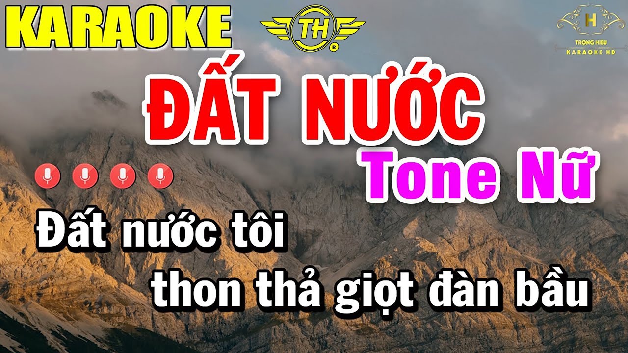 Đất Nước Karaoke Tone Nữ Nhạc Sống 2023 | Trọng Hiếu