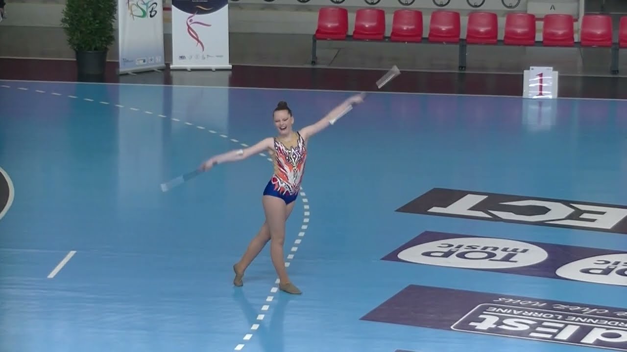EC Twirling 2022 Finals 2 Baton Lily.