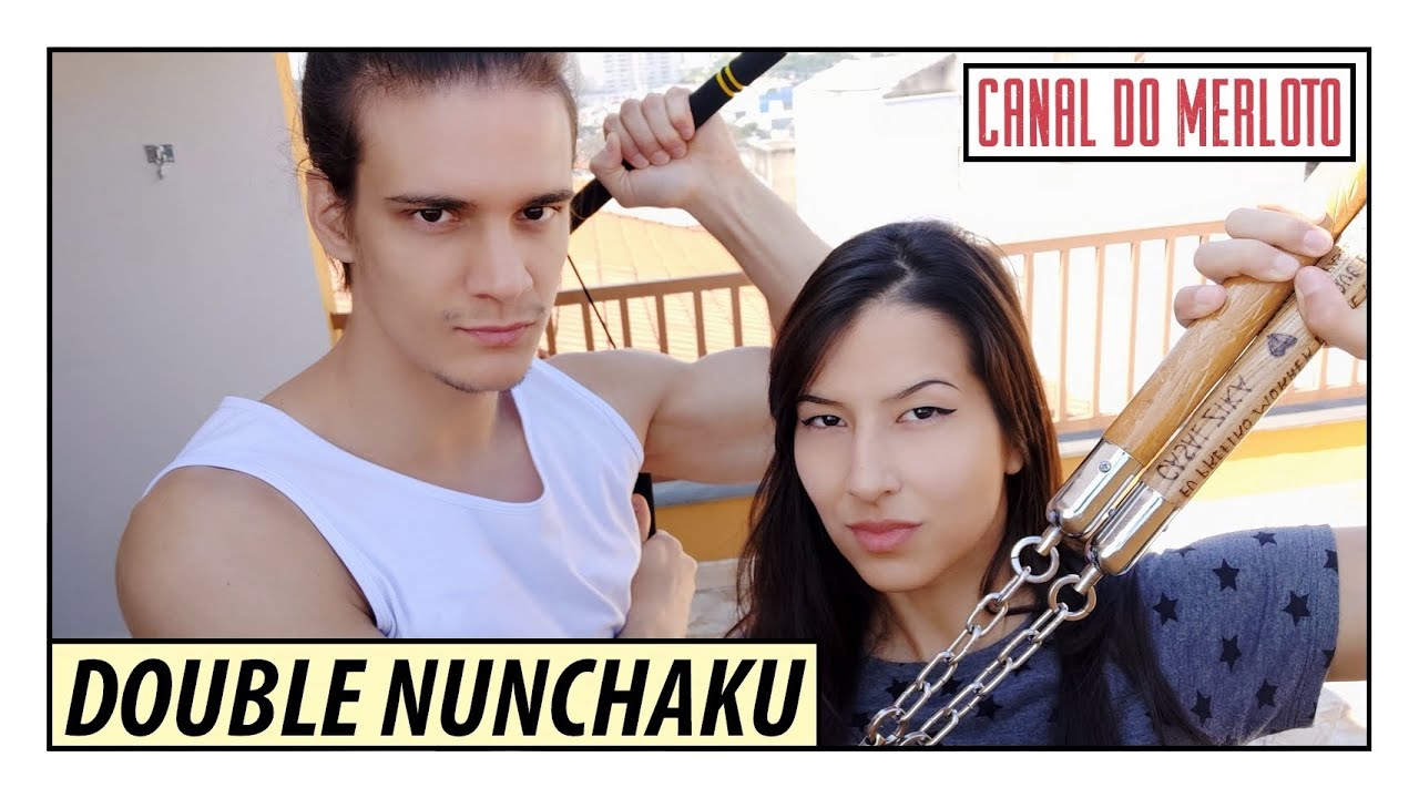 DESAFIEI MINHA NAMORADA A FAZER MANOBRA COM DOIS NUNCHAKUS 😱