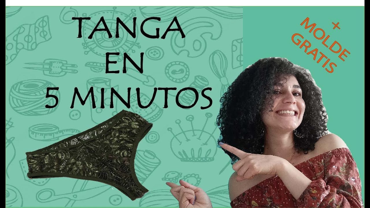 Tanga en encaje + MOLDE GRATIS