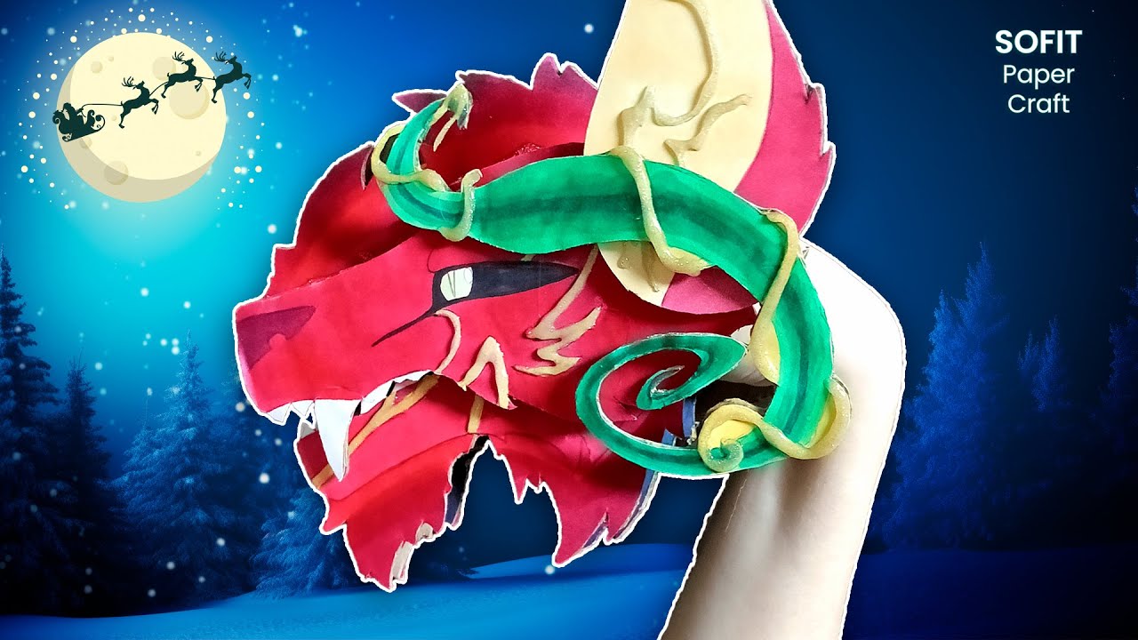 How to make a paper RUBY DRAGON-WOLF on hand. / Sofit PaperCraft / DIY