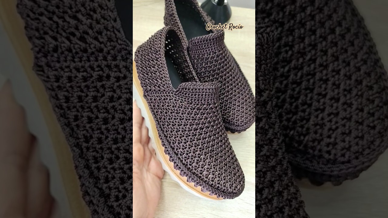 Mocasin Tejido a Crochet #crochet #zapatos #calzado