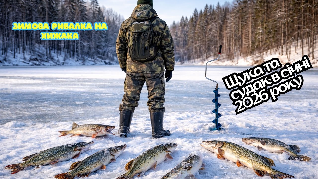 Щука та судак взимку 🔥 Реальна зимова риболовля в кінці січня