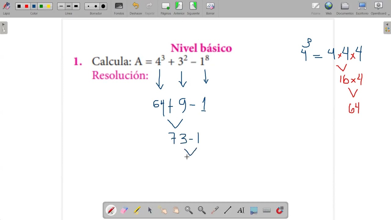 PROBLEMAS DE POTENCIACION   ESCOLAR  PRIMARIA