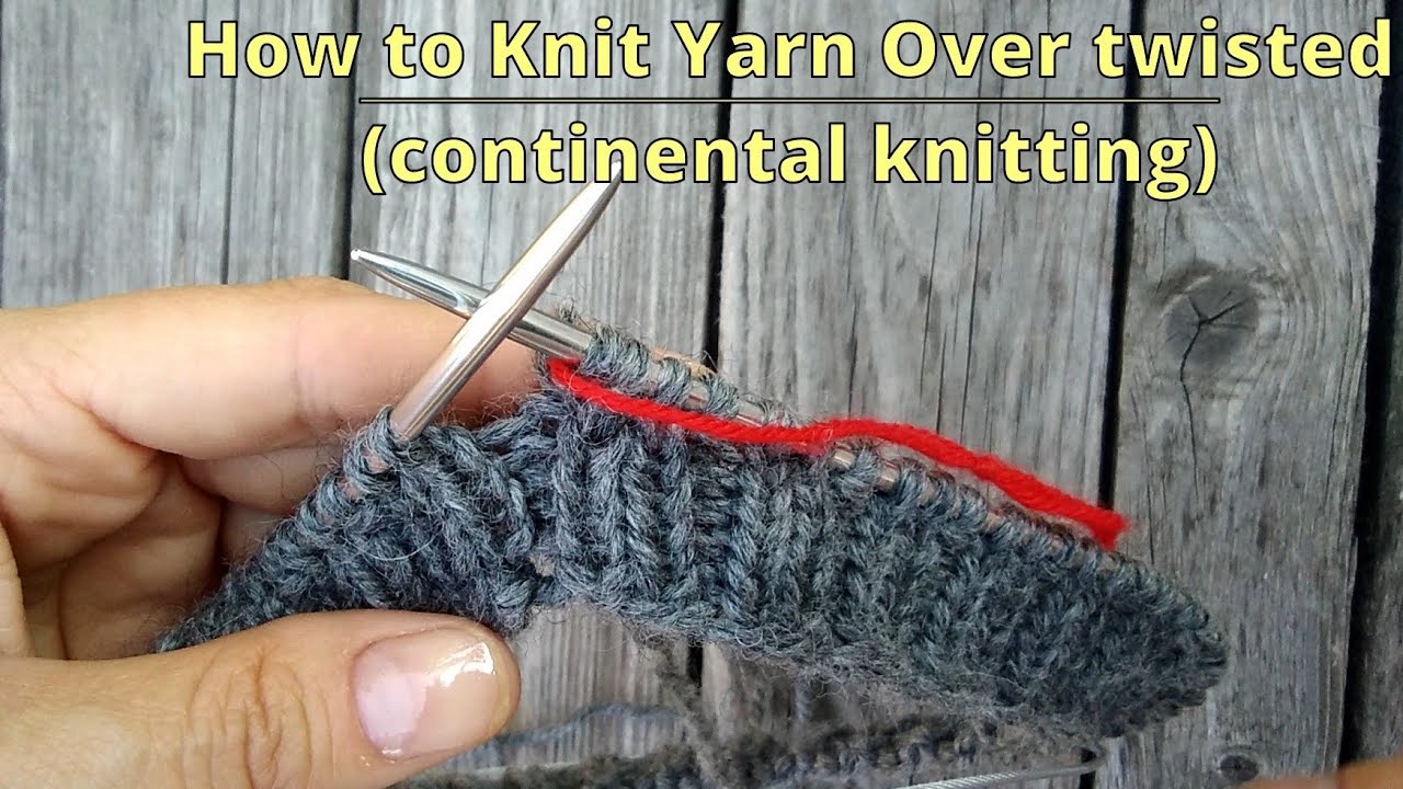 Knitting Tips - How to Knit Yarn Over twisted to avoid hole (last row of ribbing for my hat designs)