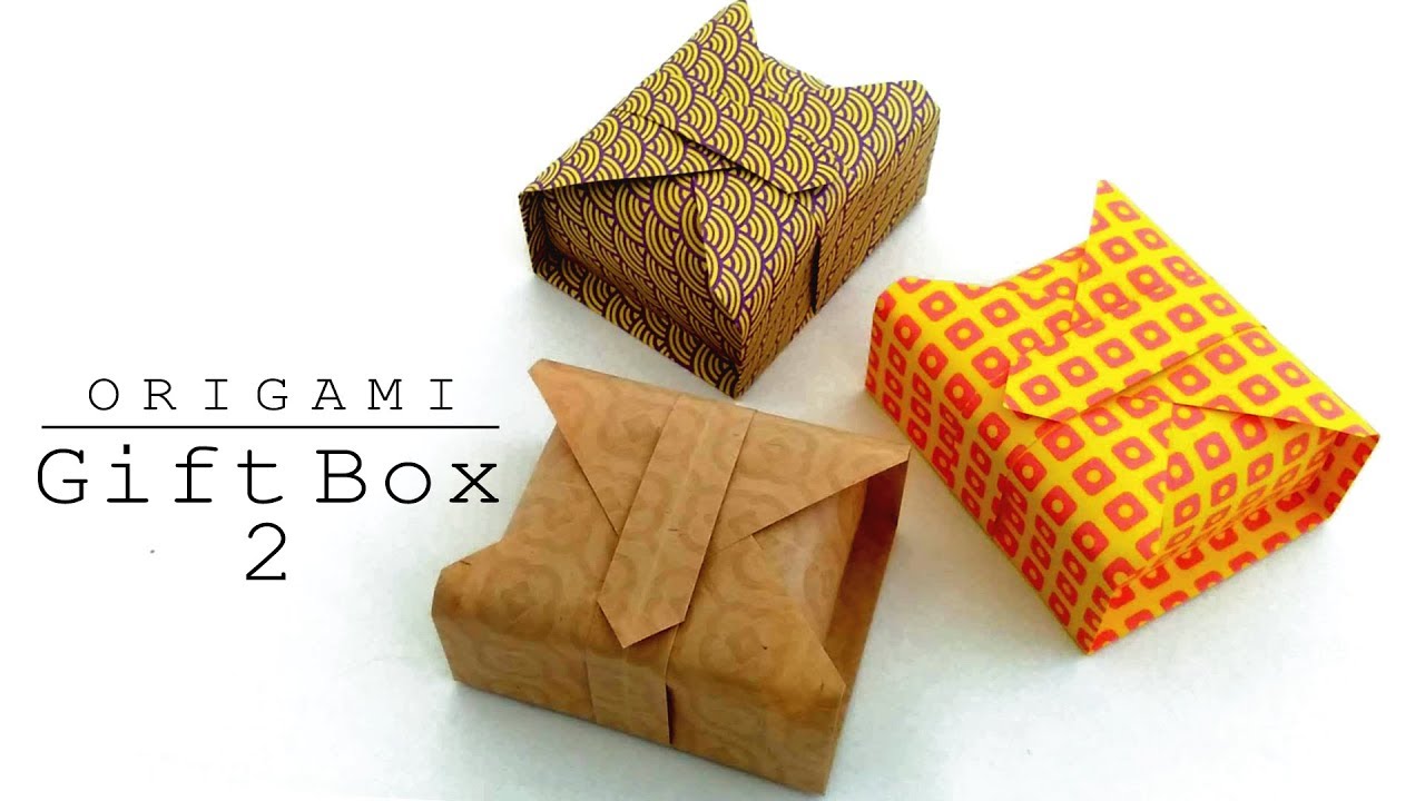 折り紙 簡単 ギフトボックス 2 Origami Easy Gift Box 2