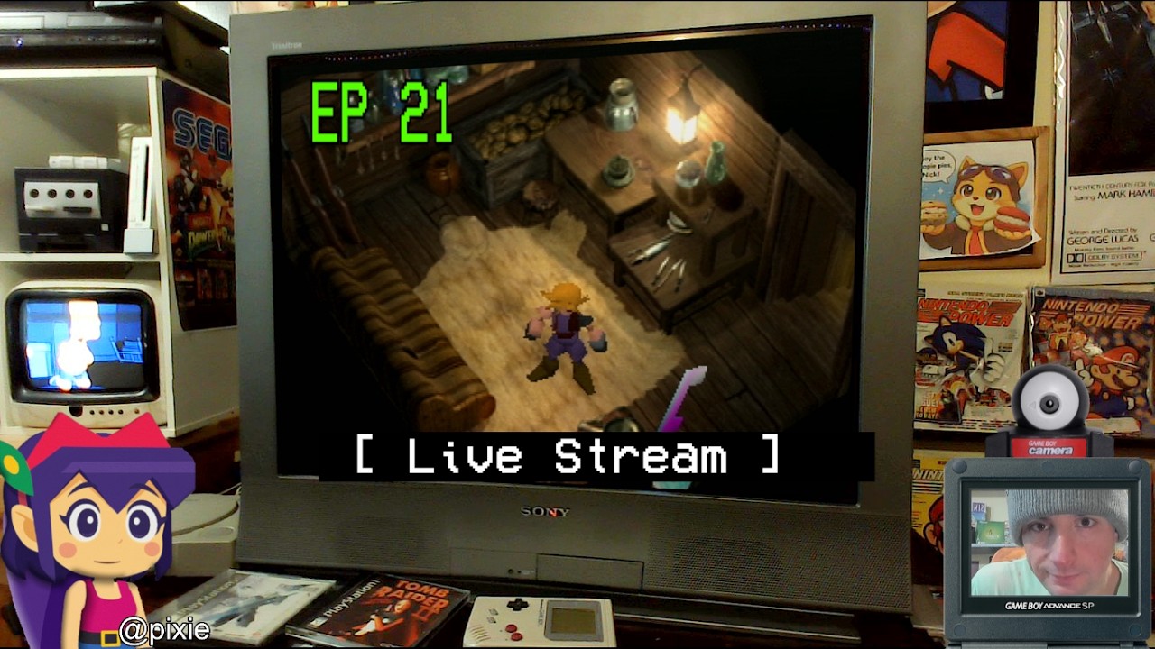The 90s Live! Final Fantasy 7 Full Playthrough on PS1 - Part 21 (Disc2)