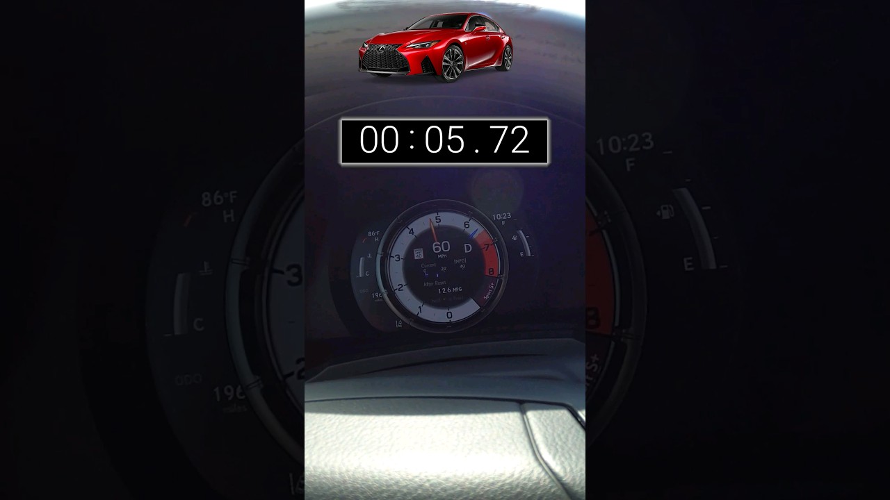 2021 Lexus IS 350 F Sport 0-60 Test | 3.5L V6 NA | 8 Spd Auto | RWD | 311hp | 280 lb-ft | #shorts