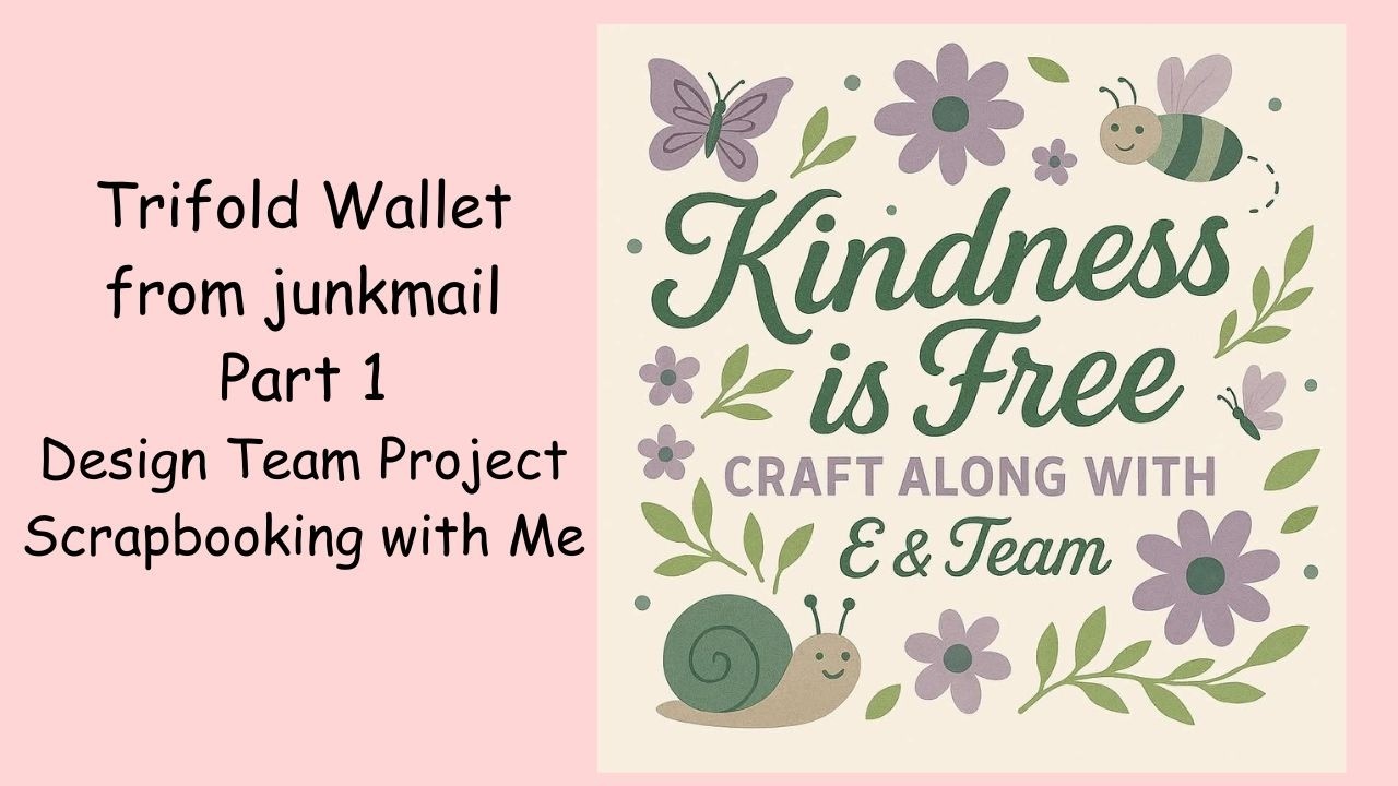 TRIFOLD WALLET from junk mail  Design team project for Scrapbooking with Me.