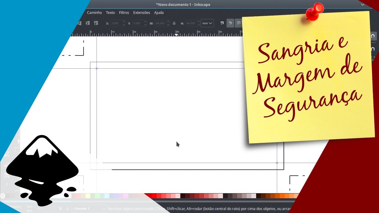 Sangria e margem de segurança no Inkscape