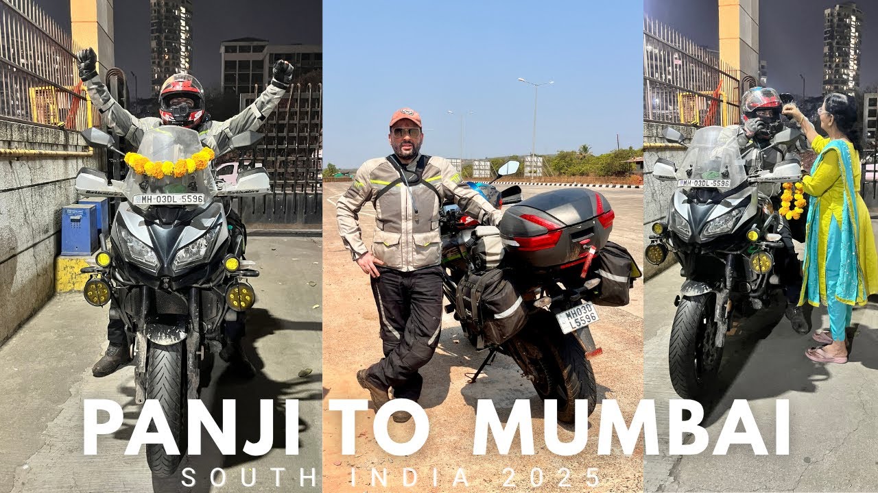 Fastest Panji To Mumbai in 10 hours- Family ka grand welcome after 3500 km south ride