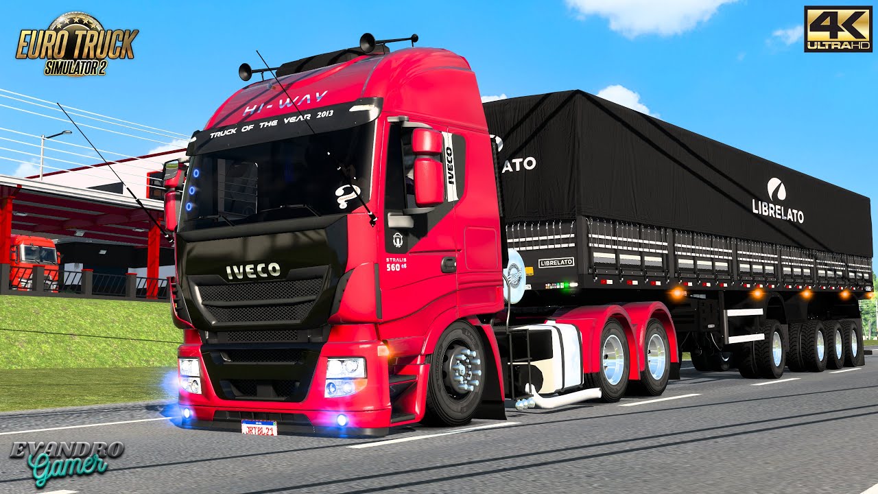IVECO HI-WAY 560 Diretão nas Estradas Eldorado Librelato 4 Eixos 39 t Dest Curitiba Ets2 V1.55