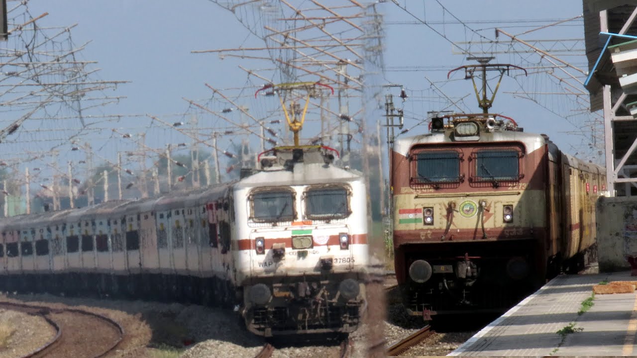 5 in1 Highspeed  afternoon trains at Chennai -Arakkonam section | Indian railways