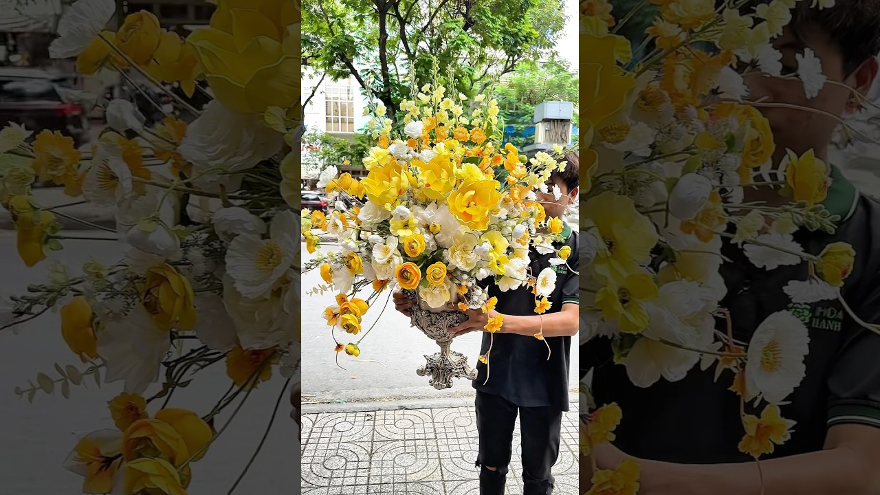 B&igrave;nh hoa lụa gi&aacute; rẻ - shop hoa hạnh ph&uacute;c 0986608190