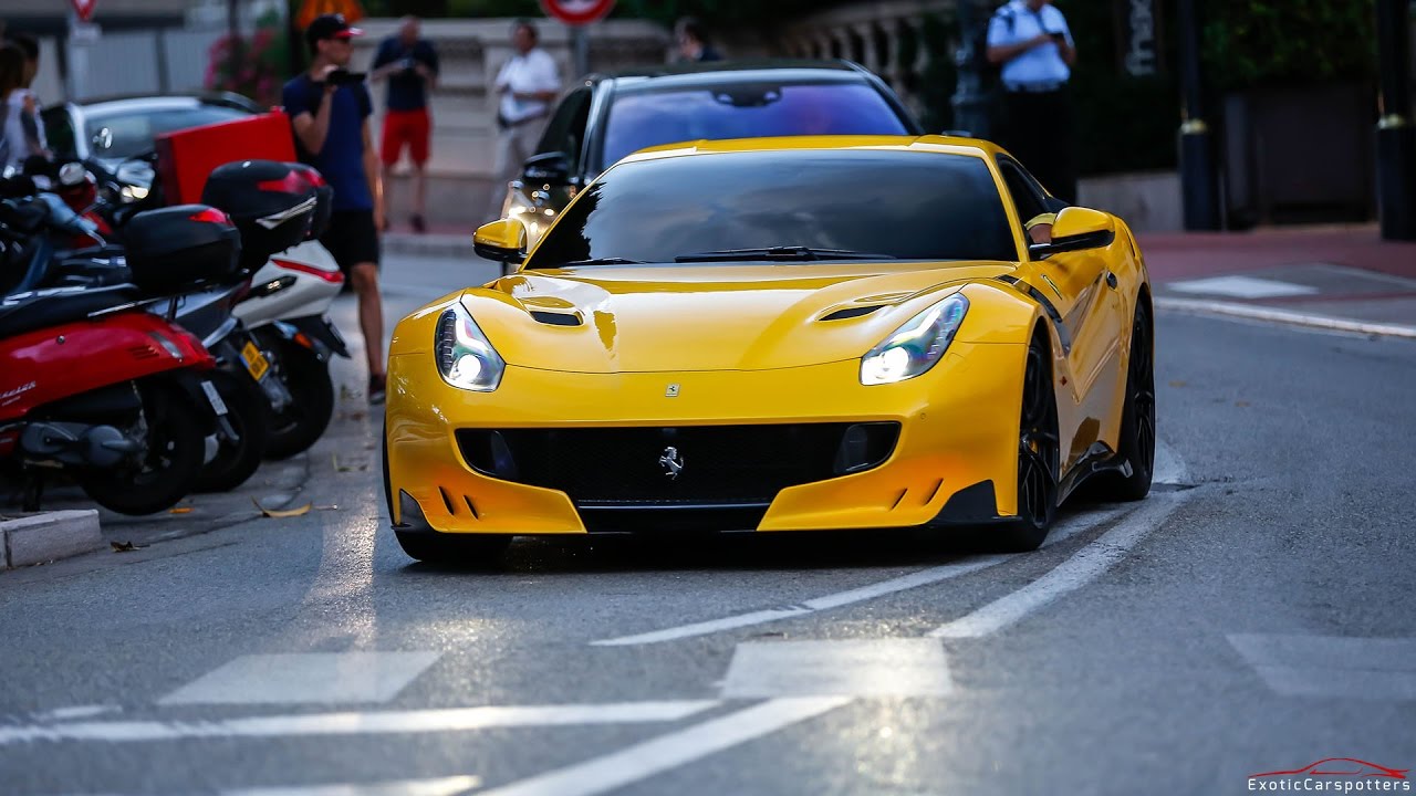 6x Ferrari F12 TDF driving around in Monaco & Cannes !