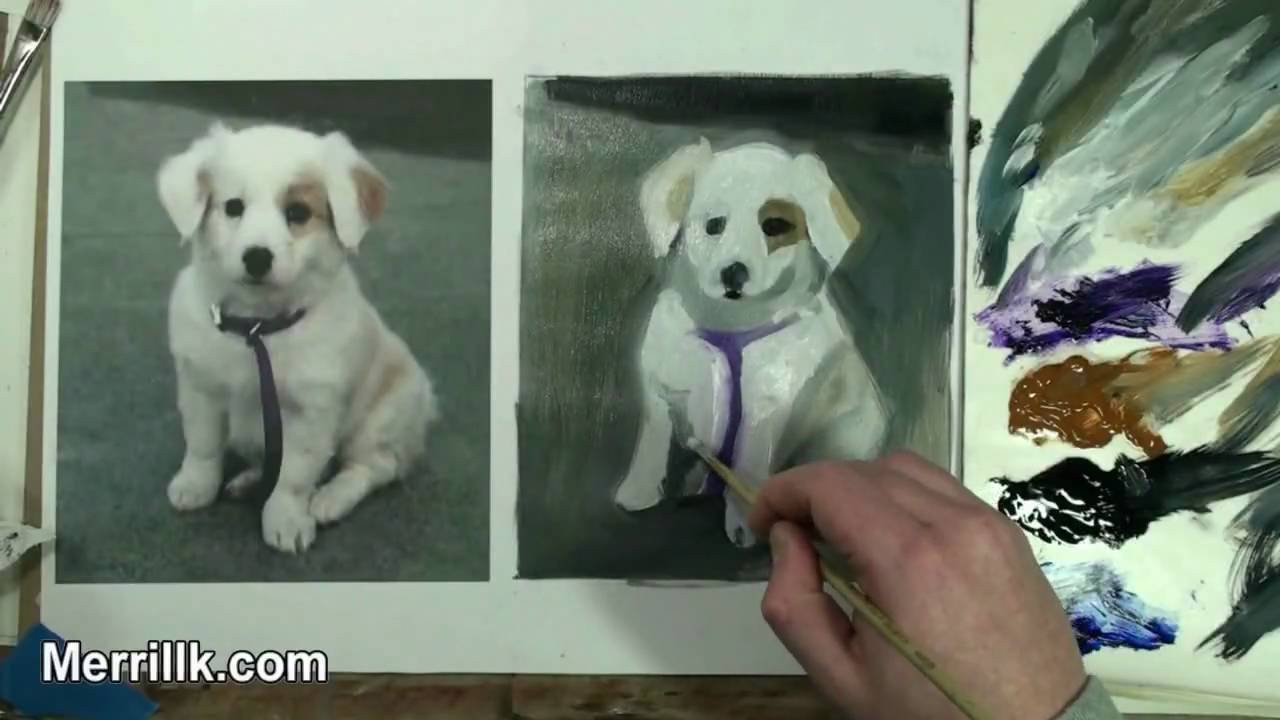 Learn Oil Painting 1/2: How to Paint a Puppy Dog