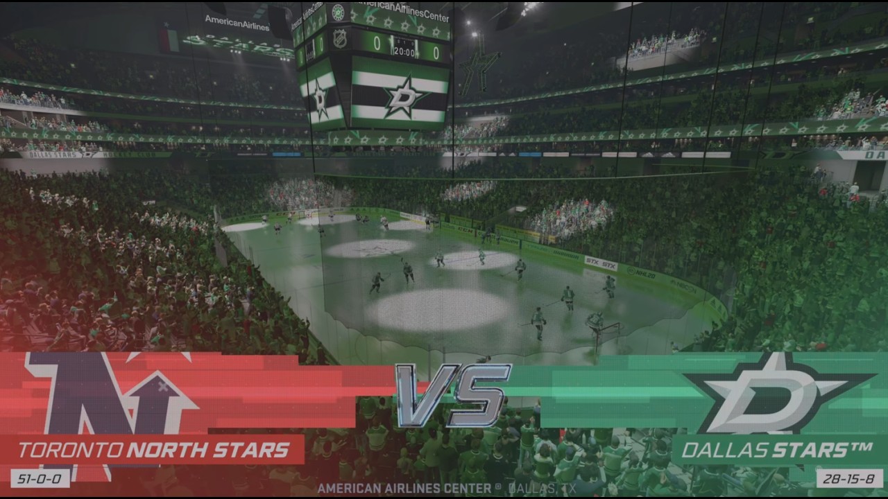 Toronto North Stars VS Dallas Stars  - NHL 20 Game Replay HD 4K
