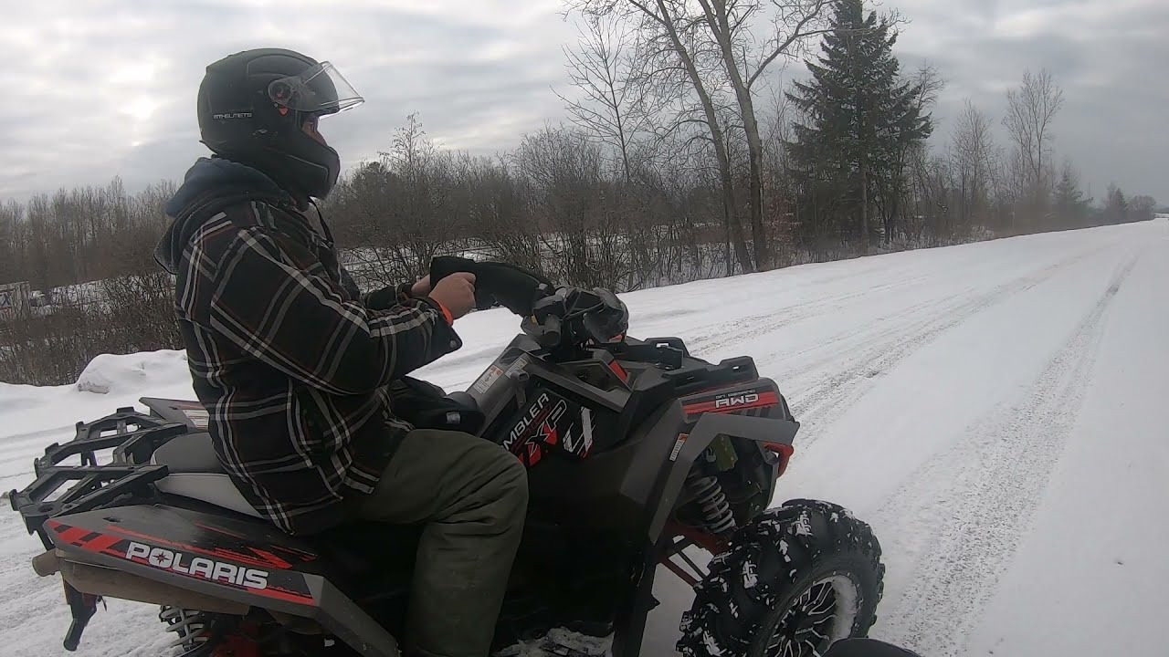 SCRAMBLER 1000 Amazon GROUND BUSTER III TIRES ON RAPTOR 350 IN SNOW