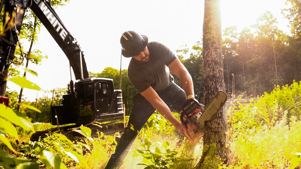 Logging with my $500k Custom Black CAT 325 Excavator